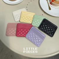 ราคา Pastel card holder | การ์ดใส่บัตรสีพาสเทล กระเป๋าใส่บัตรหนังแท้ การ์ดหนังแท้ ใส่บัตร ใส่การ์ด Genuine card holder (22774686674)
