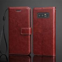 ราคา เคสหนัง Pu ฝาพับ พร้อมช่องใส่บัตร สไตล์เรโทร สําหรับ Samsung Galaxy Note8 N950F Galaxy Note 8 (17593842314)