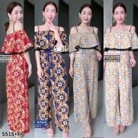 ราคา Jumpsuit จั้มสูทสายเดี่ยวปาดไห่ล ลาย จั้มสูทขา (1927027406)