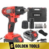ราคา ENZO 2in1 บล็อกลม & สว่าน บล็อกไฟฟ้า สว่านไร้สาย บล็อกแบตเตอรี่ 88V พร้อมแบตเตอรี่ Li-ion 2 ก้อน และอุปกรณ์ครบชุด (4003407031)