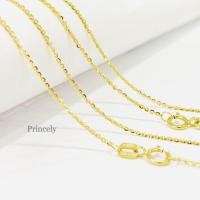 ราคา Princelyสร้อยคอทองคำแท้18เครุ่นโซ่Sนำเข้าจากอิตาลีของแท้100%มีบัตรรับประกัน (6087375224)