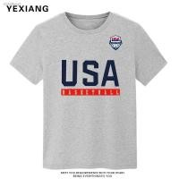 ราคา ❉✣◇USA Team USA Dream Team ชุดบาสเก็ตบอล เสื้อเชิ้ตแขนสั้น Durant เสื้อยืด James Curry Irving ชุดฝึกซ้อม Men (20848057343)