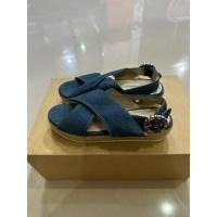 ราคา รองเท้ารัดส้นมือสองงานผ้ายีนส์ (19785773589)