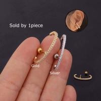 ราคา ต่างหูเจาะสตั๊ด ประดับเพทาย 6 มม. 16 กรัม 1 ชิ้น (7135270415)