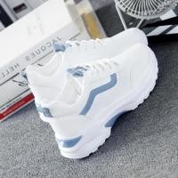 ราคา COD แฟชั่นจับคู่สี รองเท้าผ้าใบผู้หญิง เพิ่มส้นสูง4.5ซม นุ่ม ใส่แล้วสวย เบา ใส่สบาย ขนาด35-42 (พร้อมส่งจากไทย)1-3วันถึง (19383010150)