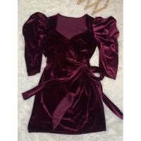 ราคา ชุดเดรส ออกงาน ผ้ากำมะหยี่ (มือสอง) (18436259060)