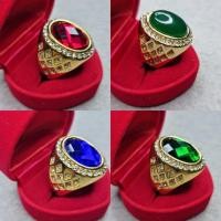 ราคา แหวนทอง 18k ประดับหัวพลอยสี ล้อมเพชร (21672874359)