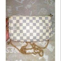 ราคา LV Pochette Damier Azur แท้ (1103143396)