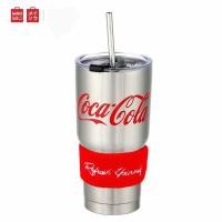 ราคา (ลิขสิทธิ์แท้) MINISO x Coca-Cola แก้วเก็บความเย็น Coca Cola Insulation Steel Bottle แถมหลอดสแตนเลส (19358339295)
