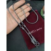 ราคา สร้อยเงินแท้ 3 ห่วงหน้า / หัวมังกร รมดำ (9919034222)