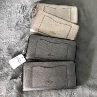 ราคา กระเป๋าตังใบยาวซิปรอบหนังทั้งใบ #Coach Crossgrain Leather Accordion Zip Wallet #54007 (968393235)