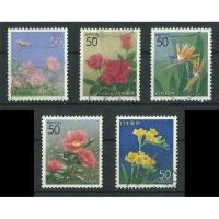 ราคา J392 แสตมป์ญี่ปุ่นใช้แล้ว Prefectural Stamps – Tokyo - Flowers ปี 2000 ใช้แล้ว สภาพดี ครบชุด 5 ดวง (21723078871)