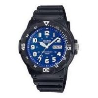ราคา Casio Standard นาฬิกาข้อมือผู้ชาย สายเรซิ่น สีดำ/น้ำเงิน รุ่น MRW-200H,MRW-200H-2B2,MRW-200H-2B2VDF (58364702)