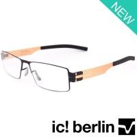 ราคา Ic Berlin แว่นตารุ่น 863424 สีดำขาทอง กรอบเต็ม ขาข้อต่อ วัสดุ สแตนเลส สตีล Eyeglass ทางร้านเรามีบริการรับตัดเลนส์ (2227305865)