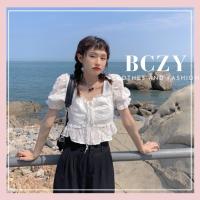 ราคา เสื้อครอป เกาหลี ฉลุขาว เสื้อฉลุสีขาว น่ารัก (9082276583)