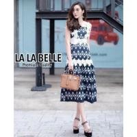 ราคา X566 D9 เดรส น้ำเงินสลับดอก ของใหม่ ป้าย Kira size M อก 33-34 เอว 27-28 สะโพก 37-38 ยาว 44" (1253705010)