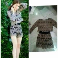 ราคา พร้อมส่งคะ Set 2 ชิ้น เสื้อ+กางเกง เสื้อลูกไม้แต่งแขนกระดิ่ง มาคู่กับ กางเกง ลูกไม้ทรงขาสั้นสวยมากๆ (17967543)