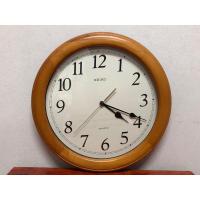 ราคา SEIKO Quartz KS757A นาฬิกาแขวนผนังกรอบไม้มือสองญี่ปุ่น (23840872447)