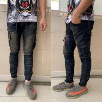 ราคา กางเกงยีนส์จั้มคาร์โก้ลายฮิต กางเกงยีนส์ฟรีไซส์คารโก้ ยีนส์ยืด ปลายขาจั้ม ถ่ายจากสินค้าจริง (21890326807)
