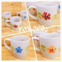 ราคา แก้วน้ำ แก้วกาแฟเซรามิค ลายดอกไม้ 9 cm (4631980850)