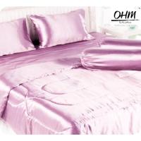 ราคา OHM ผ้าปูที่นอนและผ้านวมคลุมเตียง ผ้าเครปซาติน 220 เส้น ขนาด 6 ฟุต 6 ชิ้น (สีชมพูอ่อน) (1201679927)