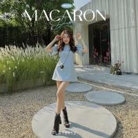 ราคา Used once Magaroon Dress สีชมพูนม Size S (23570131457)