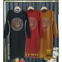 ราคา Dress แขนยาวแต่งพิมพ์ลาย Versace (22665926564)