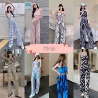 ราคา Elves✨พร้อมส่ง✨เซ็ท เสื้อเกาะอก+กางเกงขายาวลายมัดย้อม เสื้อทรงสวยเซ็กซี่มาก ~ DX-535 ~ 09 (17031776896)