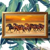 ราคา กรอบรูปภาพม้า8ตัววิ่งเสริมบารมีให้เจริญรุ่งเรืองเรียกทรัพย์เข้าบ้านผู้ใหญ่ให้ความเมตตารำรวย(ขนาด30×60cm) (22025296651)