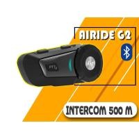 ราคา [INDE390ลด15%]AiRide G2 Bluetooth Intercom ชุดบูลทูธติดหมวก ไกล 500เมตร Motorcycle Helmet Headset (Version อังกฤษ) (8224622080)