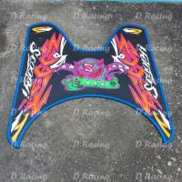 ราคา รุ่น HONDA Scoopy i ปี2020-2019-2018-2017-2016-2015-2014-2013-2012 ลายเดวิล สีฟ้า ที่พักเท้าพื้นยาง (6477999574)