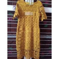 ราคา เดรสลูกไม้ เดรสสีเหลือง งานป้ายเดรสเวิร์ล มือสอง (6064294745)