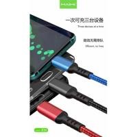 ราคา สายชาร์จเร็ว3หัว5A รุ่นX35มาใหม่ มีMicro/Type-c/iPhone ยาว1200mm (13270413559)