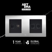 ราคา ART DNA รุ่น A77 Telephone +TV +Computer Socket เฟรมขัดเงา ปลั๊กไฟโมเดิร์น ปลั๊กไฟสวยๆ สวิทซ์ สวยๆ (4235617754)