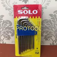 ราคา ประแจตัวแอล ประแจตัวแอลหกแฉก ท๊อกซ์ มีรูกลาง ประแจตัวแอล 10 ชิ้น SOLO No.911 (3561323136)