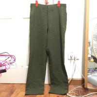 ราคา กางเกงวินเทจขากระบอก สีเขียวขี้ม้า (3911309823)