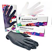 ราคา ถุงมือดำช่างถุงมือยางไนไตรสีดำไม่มีแป้งSize S,M,Lมี 100ชิ้นถุงมือProfessional Tattoo รุ่น Limited editions แบบหนา (7039531125)