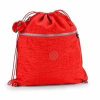 ราคา พร้อมส่ง กระเป๋า กระเป๋าเป้ Kipling Supertaboo drawstring สีแดง สีม่วง ของแท้ เบลเยี่ยม (2663504159)