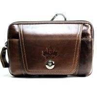 ราคา Chinatown leather กระเป๋าหนังวัวแท้ ร้อยเข็มขัด ผู้ชาย สีน้ำตาลแนวนอน ใส่มีอถือ ไอโฟนโปรแมคได้ (19573075418)