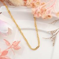 ราคา สร้อยคอทอง 24k ยาว 18นิ้ว ลายใหม่ 1-2 สลึง ลงานชุบดีสีสวยเหมือนทองแท้ พร้อมส่ง A1 (8464905609)