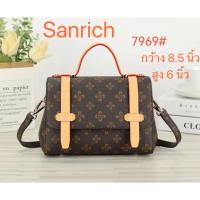 ราคา ✨กระเป๋าถือครอสบอดี้ฝาปิด✨แบรนด์ Sanrich แซนริช✨️หนังPUเกรดพรี่เมี่ยมลายดอก✨รุ่น7969 (22441184665)
