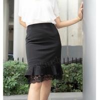 ราคา กระโปรงทำงาน หางปลาลูกไม้ 2 ชั้น (1190687177)