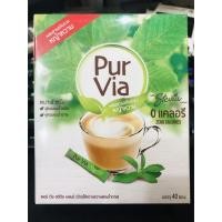 ราคา ส่งฟรี PUR Via หญ้าหวานสกัด ให้ความหวานแทนน้ำตาล ( 1 กล่องบรรจุ40 ซอง×0.8กรัม) (6531661923)