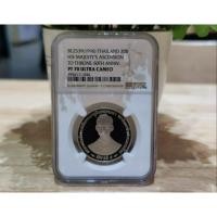 ราคา เหรียญนิกเกิลขัดเงาหน้าเหรียญ ๒๐ บาทในตลับเกรด NGC pf70 เกรดสูงสุด (17307076368)