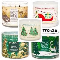 ราคา เทียนหอม 3 ไส้ Bath & Body Works winter candy apple,snowy peach berry,vanilla bean noel,fresh balsam 3 Wick Candle (16701012626)