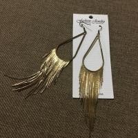 ราคา ต่างหูระย้าสีทองขนนกยุง (1369871429)