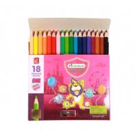 ราคา ดินสอสีไม้ 18 สี แท่งสั้น มาสเตอร์อาร์ต ฟรี!! กบเหลาดินสอ (3814135706)