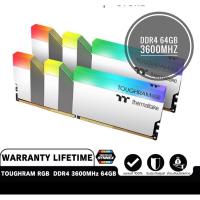ราคา แรม Ram DDR4(3600)64GB (32GBX2) THERMALTAKE (TOUGHRAM/R022R432GX2-3600C18A/RGB White) (18132166917)
