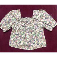 ราคา เสื้อครอปคอเหลี่ยมลายดอกแขนตุ๊กตาสีม่วงป้ายlorita ส่งต่อเสื้อแม่ค้าเอง (13408033978)