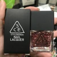 ราคา 3CE Style Nanda NAIL LACQUER ยาทาเล็บ กลิตเตอร์สีชมพู ของแท้ (1740601828)